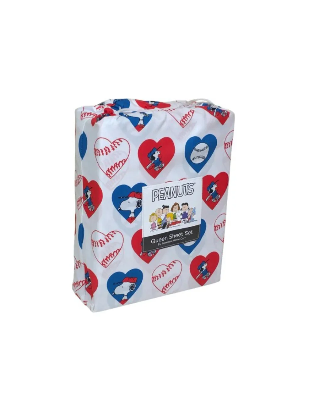 Peanuts Snoopy Baseball Queen Sheet Set By Berkshire USA July 4th Summer